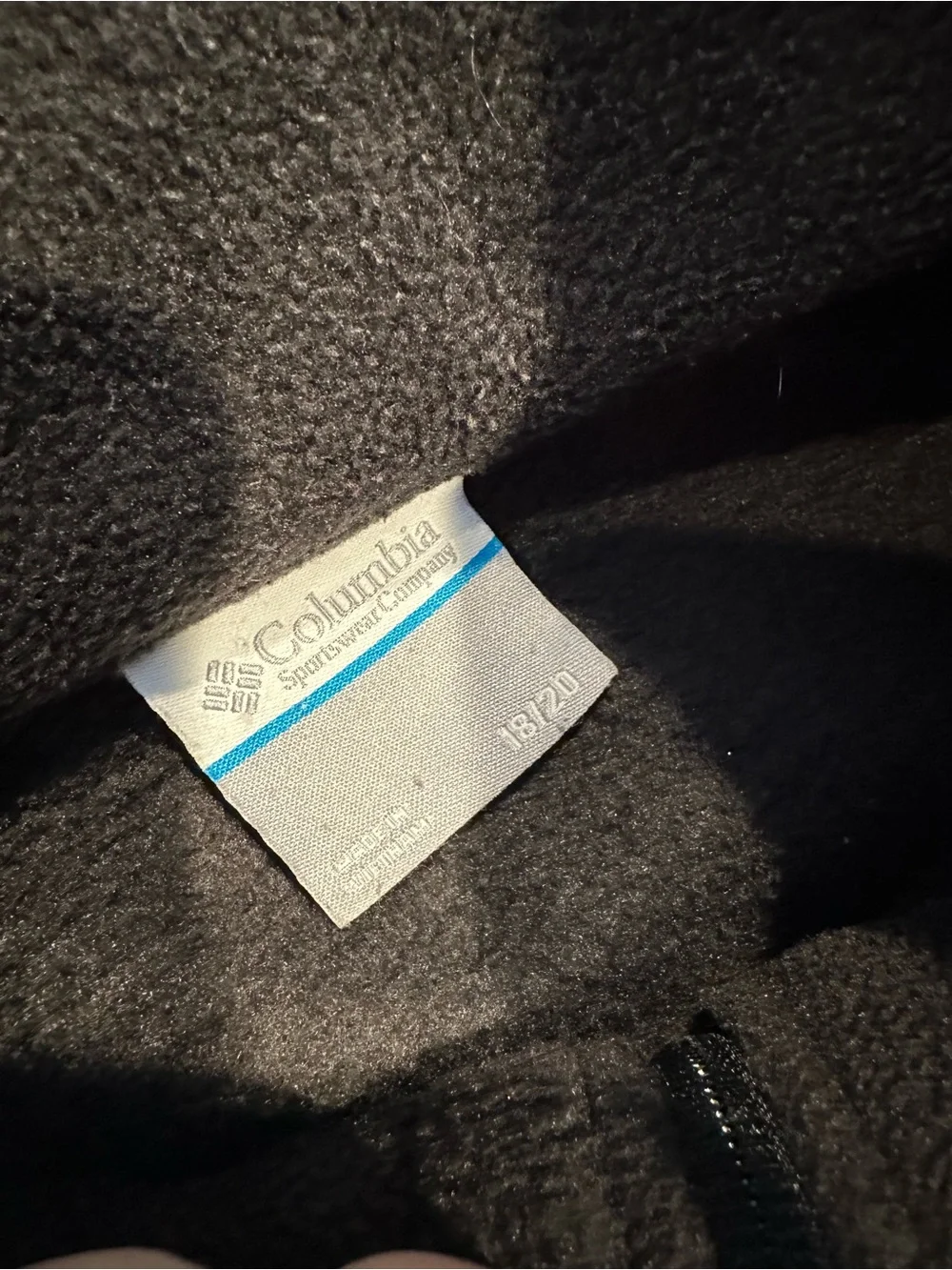 Columbia Youth Black Fleece Jacket, Full Zip Pockets, 18-20 A3: 1185
